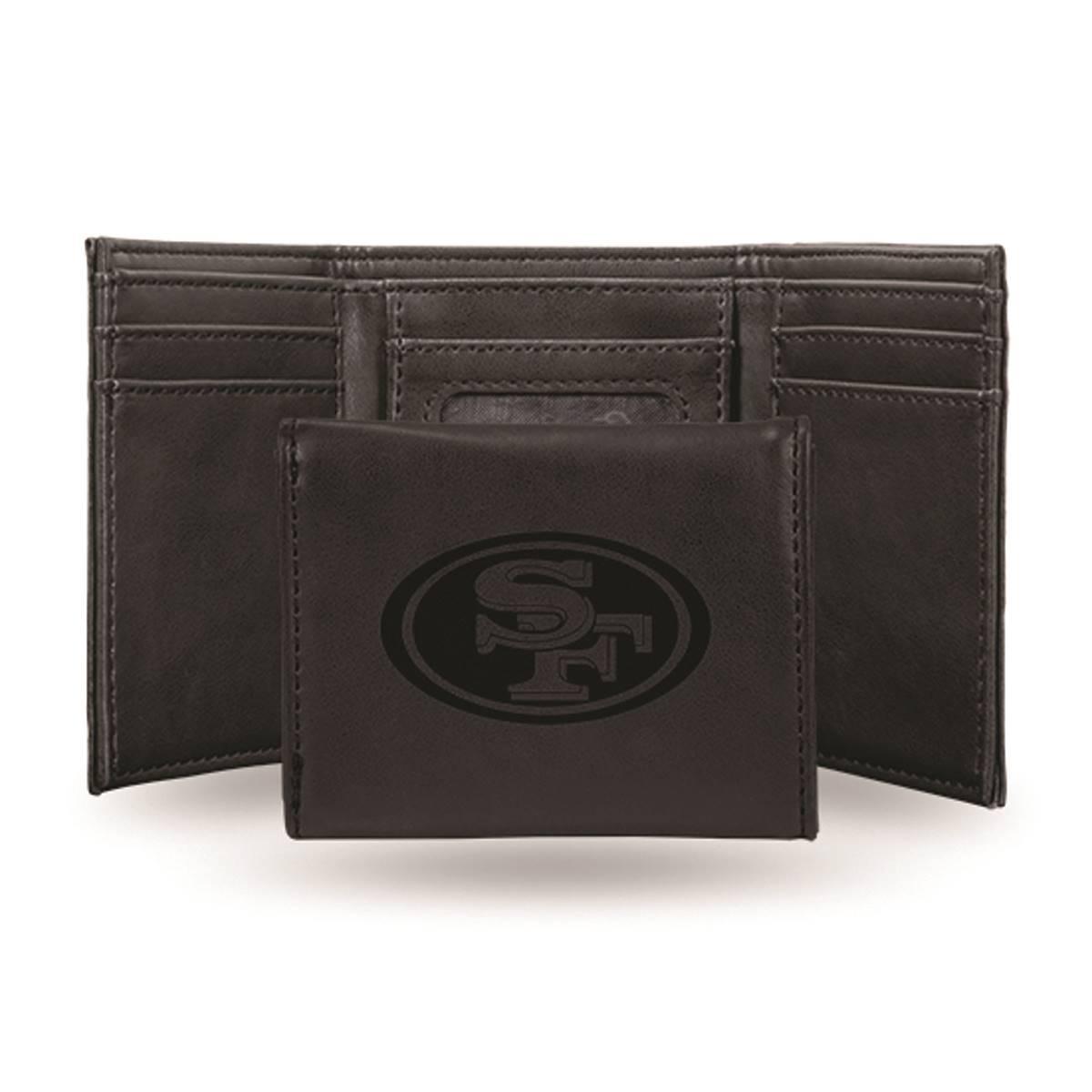 Mens NFL San Francisco 49ers Faux Leather Trifold Wallet