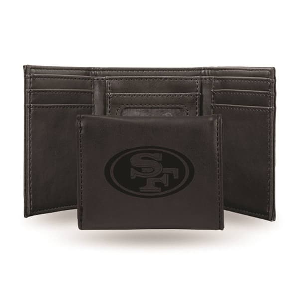 Mens NFL San Francisco 49ers Faux Leather Trifold Wallet