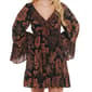 Juniors Angie Long Sleeve Floral Surplice Mini A-Line Dress - image 4
