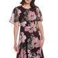 Womens Calvin Klein Flutter Sleeve Floral Chiffon Midi Dress - image 4