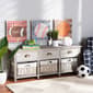 Baxton Studio Mabyn Light Grey Wood 3-Drawer Storage Bench - image 8