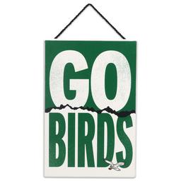 Open Road Eagles Slogan Small Hanging Wood