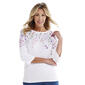 Womens Hasting & Smith 3/4 Sleeve Floral Boat Neck Tee - image 1