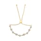 Haus of Brilliance Gold over Silver Diamond Accent Bolo Bracelet - image 2
