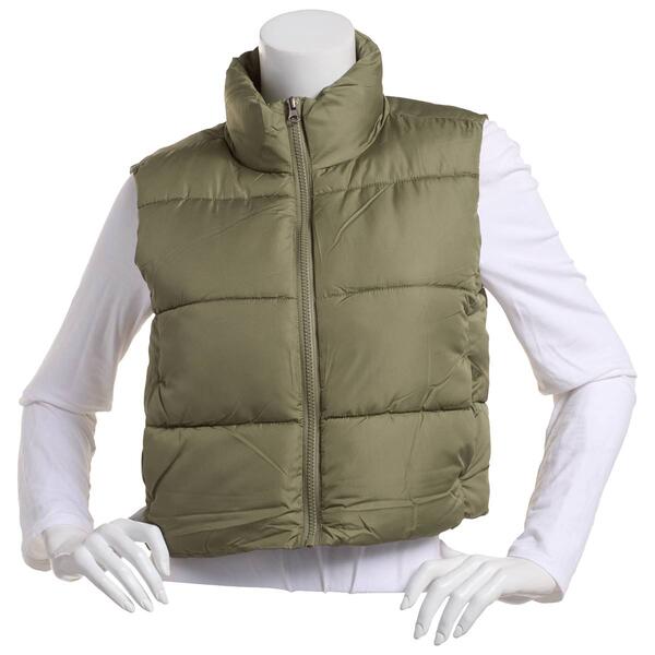 Juniors No Comment Boxy Puffer Vest - image 