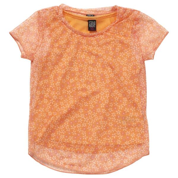 Girls &#40;4-6x&#41; Star Ride 2pc. Daisy Mesh Top & Solid Cami - image 