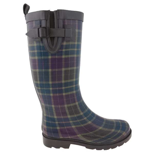 Womens Capelli New York Blanket Plaid Rain Boots