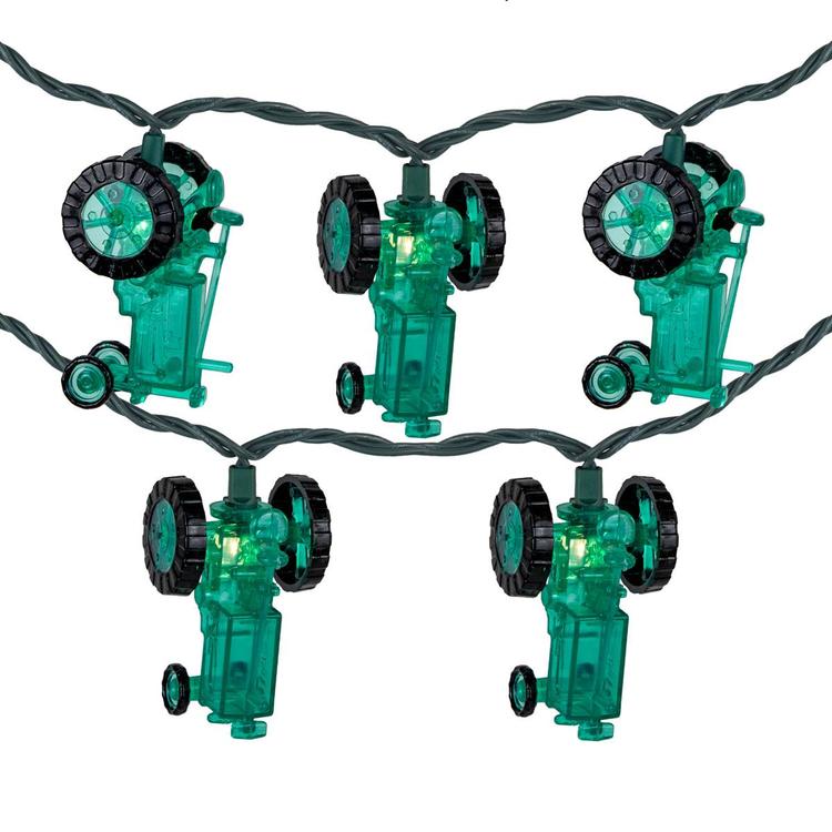 Northlight Seasonal 6ft. Green Tractors Patio String Light Set