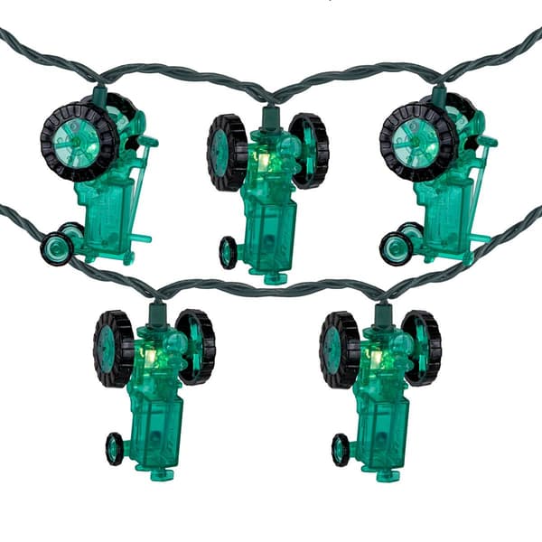 Northlight Seasonal 6ft. Green Tractors Patio String Light Set