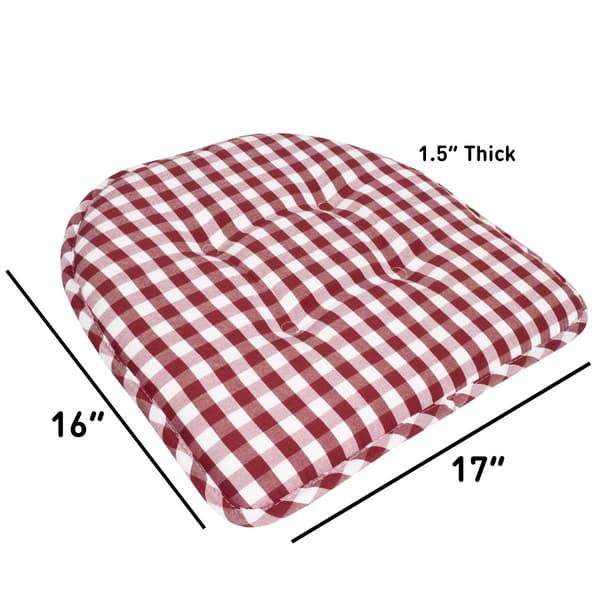 Sweet Home Collection Checkered Memory Foam Chair Pad