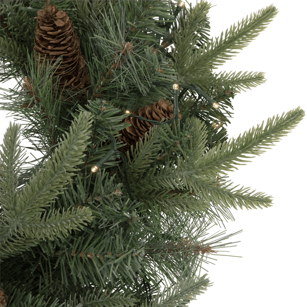 Northlight 24in. LED Mixed Pine & Pine Cone Christmas Wreath