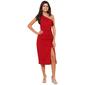 Juniors Emerald Sundae Carmella One Shoulder Midi Sheath Dress - image 1