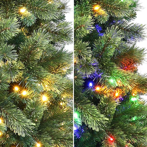 Puleo International 7.5ft. Pre-Lit Pine Christmas Tree
