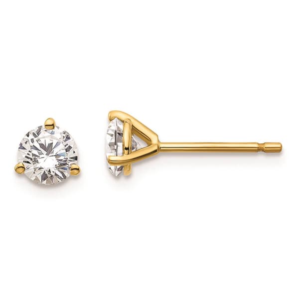 Pure Fire 14kt. Yellow Gold Lab Grown 3/4ctw. Diamond Earrings