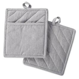 DII(R) Solid Chambray Pot Holders - Set of 2