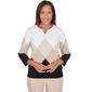 Womens Alfred Dunner Neutral Territory Ombre Diamond Sweater - image 1