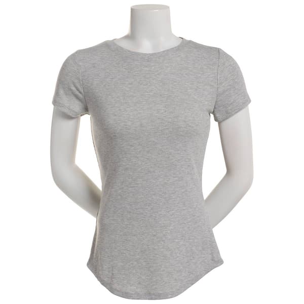 Juniors Wallflower Short Sleeve Crew Neck Tunic Tee