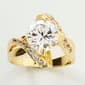 Ashley Cooper(tm) Gold Round Cubic Zirconia Twist Band Ring - image 1