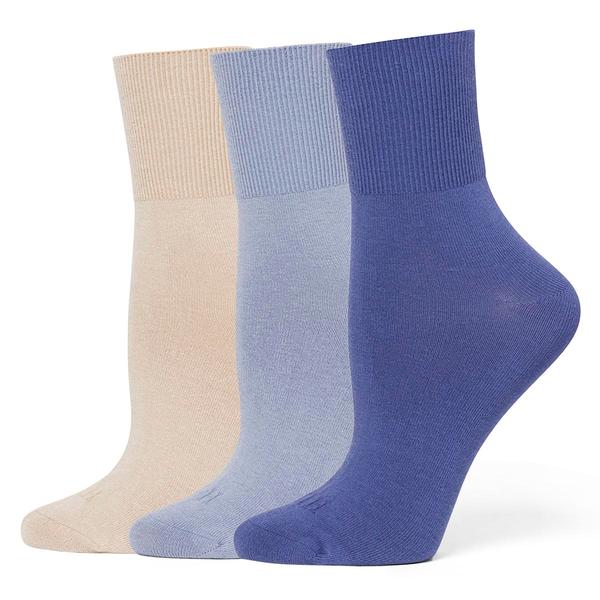 Womens HUE® 3pk. Bobby Mid Crew Socks