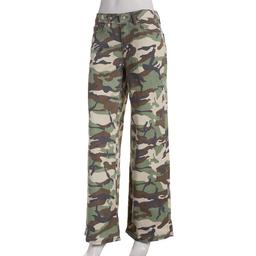 Juniors Madden Girl 90''s Wide Leg Twill Camo Pants