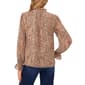 Womens Cece Long Sleeve Ruffle Neck Leopard Blouse - image 2
