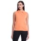 Womens Rafaella(R) Sleeveless Ruffle Trim Solid Polo - image 1