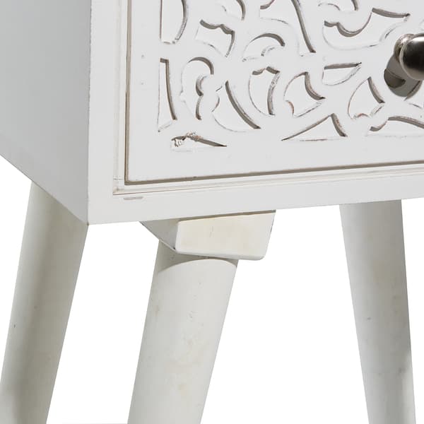 9th & Pike&#174; Wood Carved Side Table
