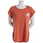 Womens Tru Self Short Sleeve Double Shirttail Back Graphic Tee - image 2