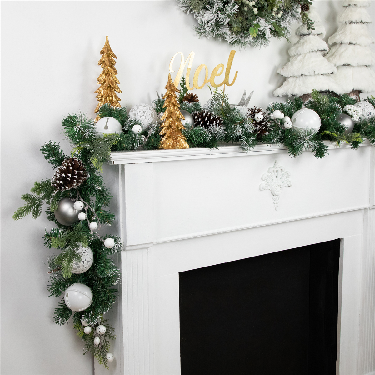 Northlight 6ft. Frosted Pinecones & Ornaments Christmas Garland