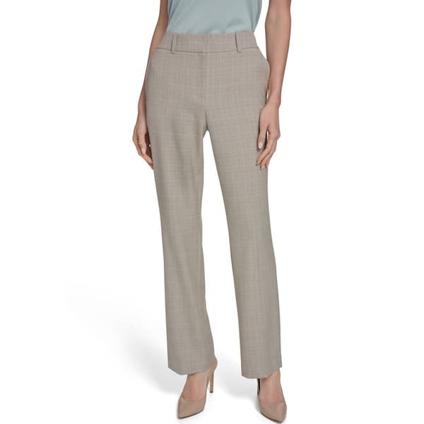 Womens Tommy Hilfiger Fly Front Seam Plaid Dress Pants - image 