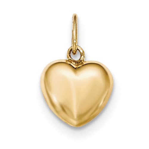 Gold Classics&#40;tm&#41; 14kt. Gold Polished Puffed Heart Charm - image 