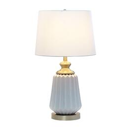 Lalia Home Classix 25in. Fluted Ceramic & Metal Table Lamp