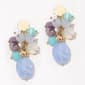 Ashley Cooper(tm) Gold-Tone Purple Cluster Bead Earrings - image 1