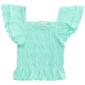Girls &#40;7-16&#41; Jessica Simpson Cap Sleeve Solid Smocked Blouse - image 1