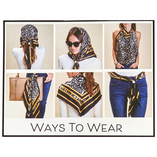 Womens Jessica Mcclintock Yellow Status Floral Ring Scarf