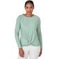 Petite Skye''s The Limit Sky And Sea 3/4 Sleeve Crew Neck Top - image 1