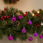 Northlight 18ct. Magenta Pink 4-Finish Christmas Ball Ornaments - image 3