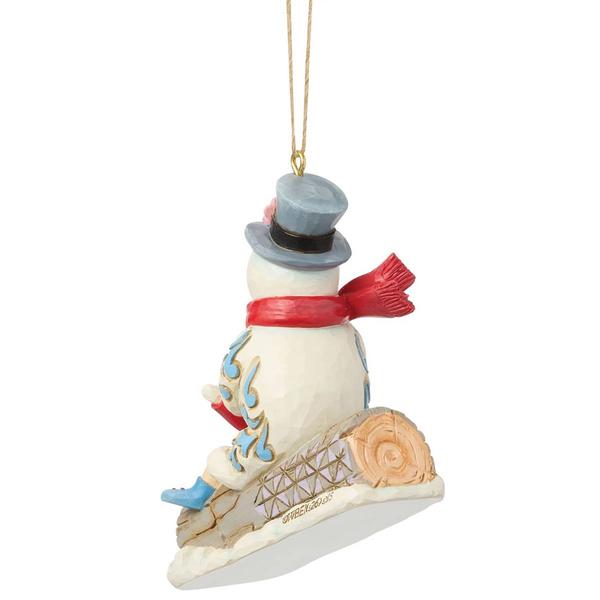 Jim Shore Frosty & Karen in Sled Ornament