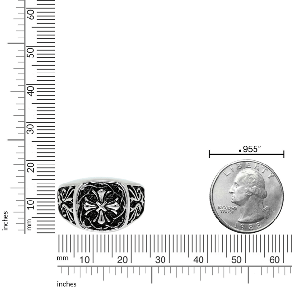 Mens Lynx Stainless Steel Warrior Pattern Ring