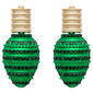 Green Crystal Christmas Tree Light Bulb Earrings - image 1