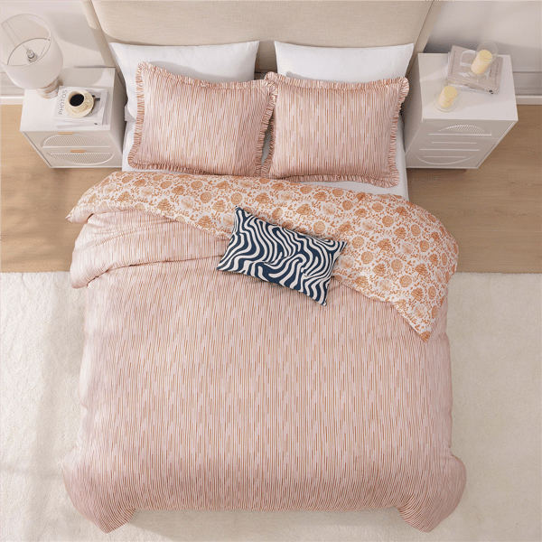 BebeTeen By Bebejan Clay Trees Reversible Comforter Set