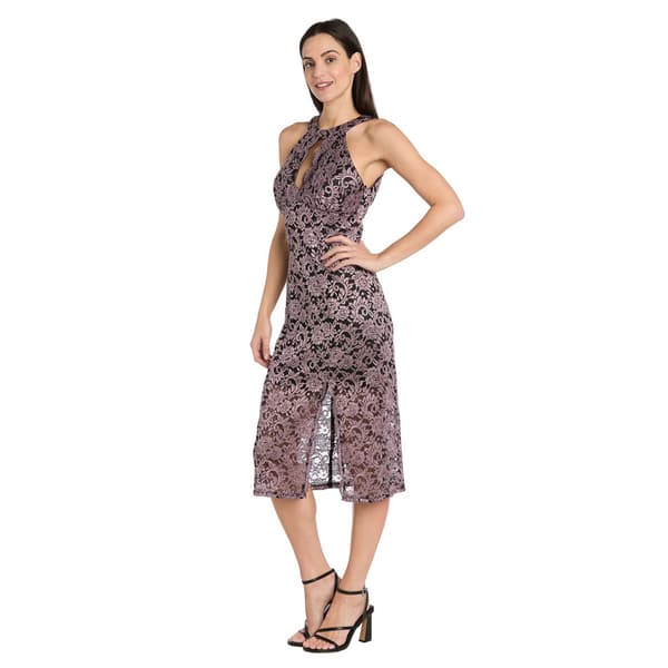 Petite R&M Richards Sleeveless Two Tone Lace Sheath Dress