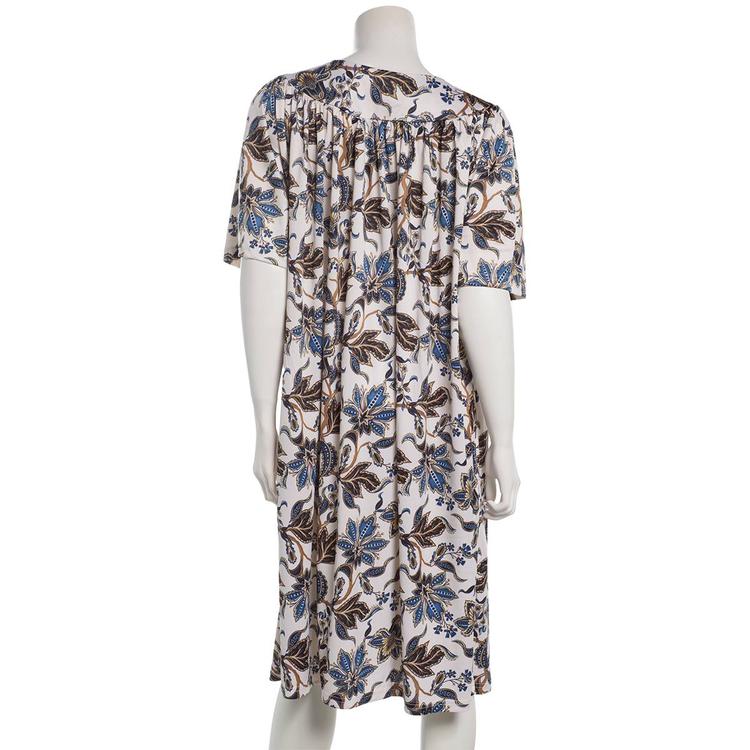 Womens Casual Time Short Sleeve Leaf Caftan Nightgown