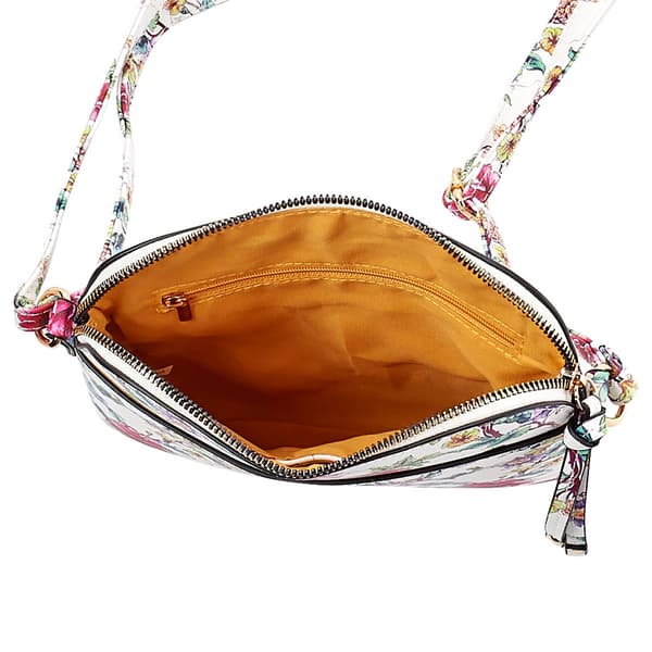DS Fashion NY Floral Crossbody w/Front Slip Pocket