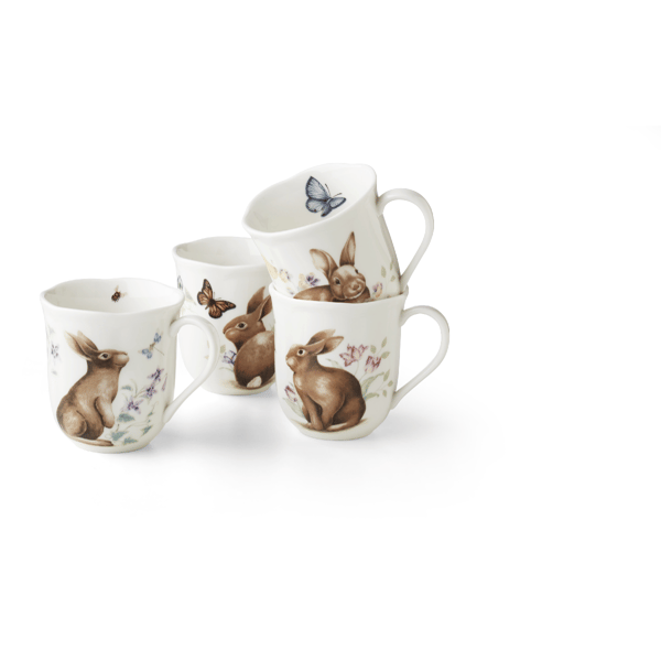 Lenox® Butterfly Meadow® Bunny Mugs - Set of 4