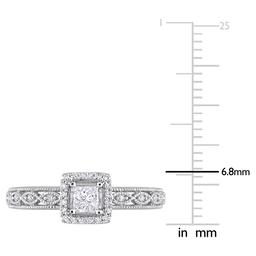 Diamond Classics™ 10kt. White Gold 3/8ctw. Diamond Halo Ring