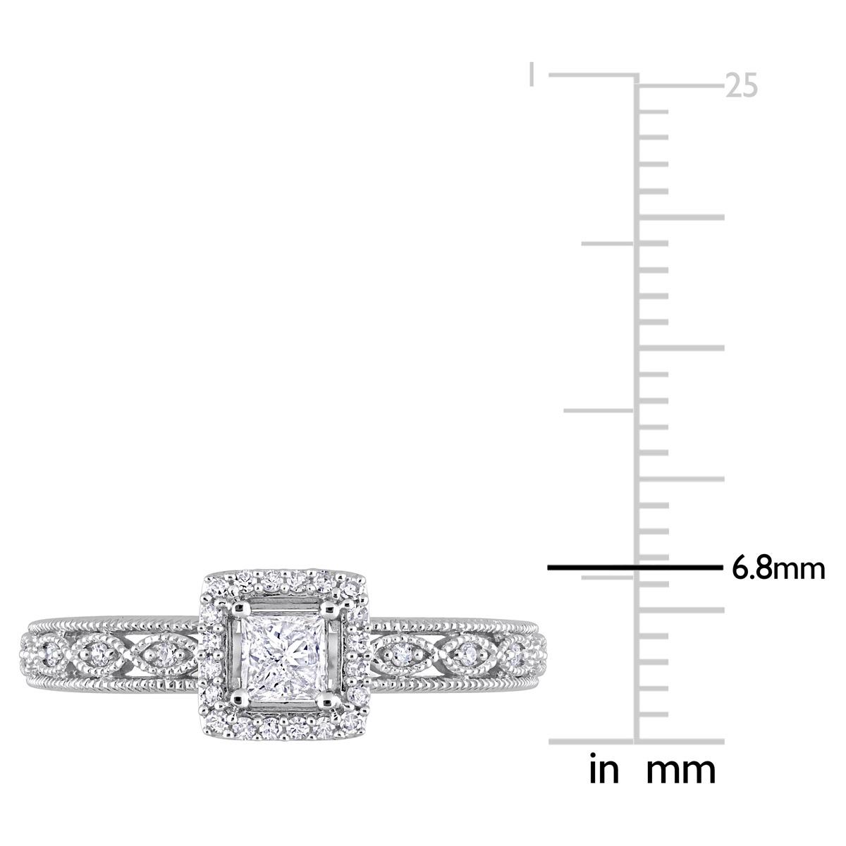 Diamond Classics™ 10kt. White Gold 3/8ctw. Diamond Halo Ring