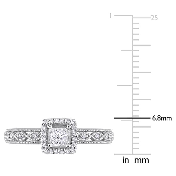 Diamond Classics™ 10kt. White Gold 3/8ctw. Diamond Halo Ring