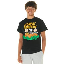 Young Mens Peanuts(tm) Great Pumpkin Group Graphic Tee