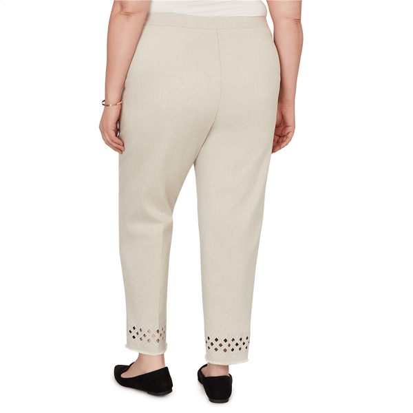 Plus Size Alfred Dunner Detail Driven Geometric Cut Out Pants